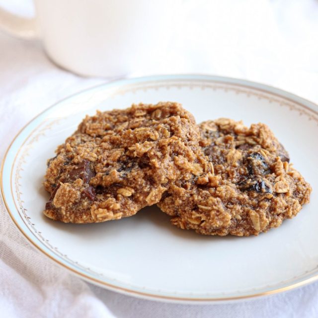Healthy Cherry Oatmeal Cookies {No Butter, GF}