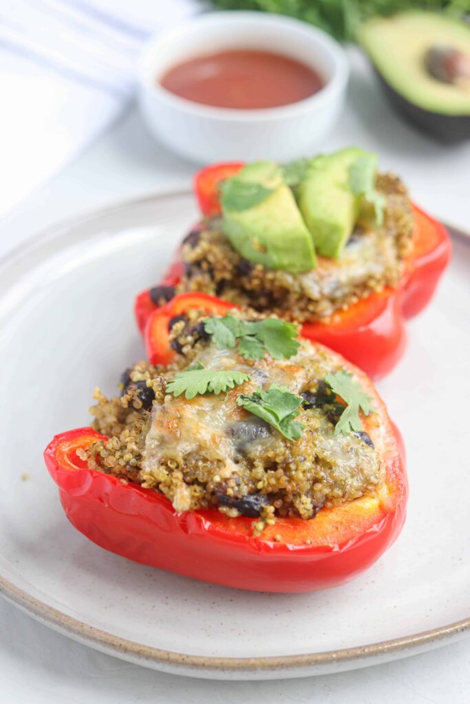 mexican stuffed peppers with quinoa.