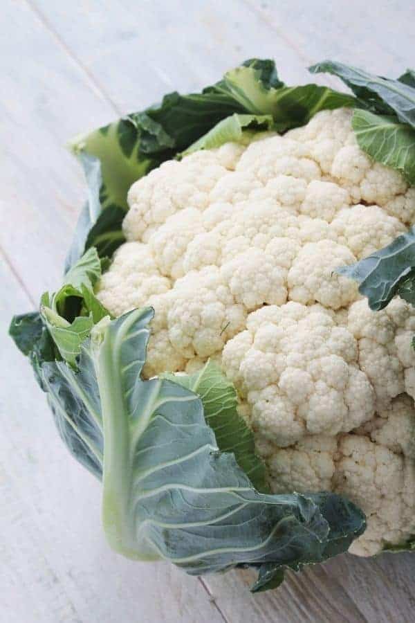 a head of cauliflower.