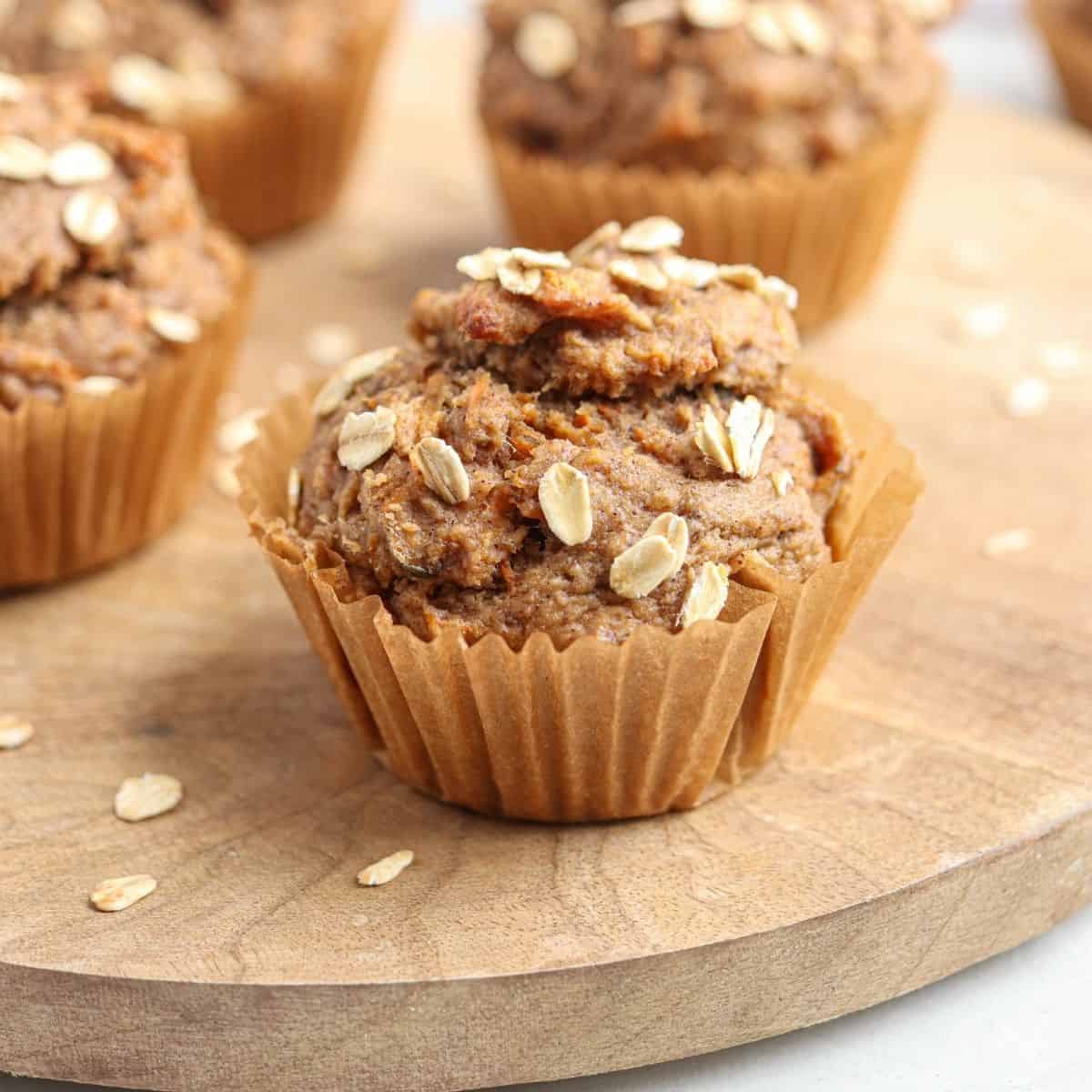 Banana Carrot Oat Muffins | by Wholly Tasteful