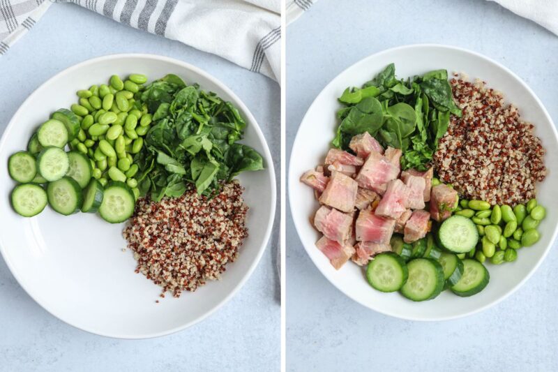 Easy Quinoa Poke Bowl with Seared Tuna Wholly Tasteful easy-quinoa-poke-bowl-with-seared-tuna-wholly-tasteful