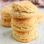 a stack of biscuits without milk