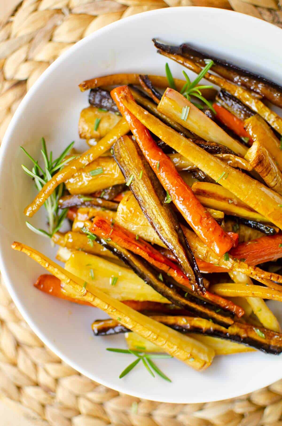 roasted carrots and parsnips. 